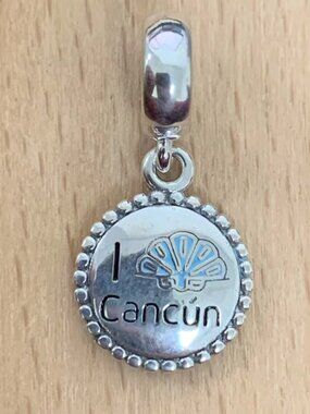 Pandora I Love Cancun Exclusive Charm, S925 Silver Jewelry Bracelets